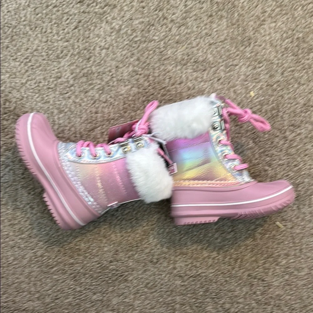 London Fog Pink Iridescent Kids' Boots